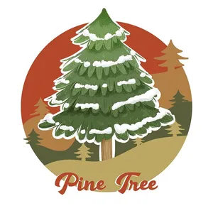 Hình ảnh cây thông noel file vector mẫu KS755