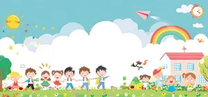 Background bé học tập cùng nhau file JPG mẫu KS211