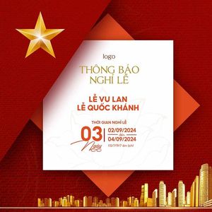 Banner chào mừng ngày lễ lớn của dân tộc file PSD mẫu CR1382