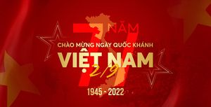 Banner chào mừng ngày quốc khánh 2-9 nền đỏ file PSD mẫu CR1344