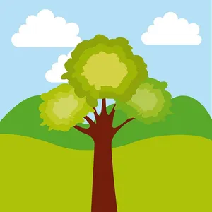 Hình ảnh cây xanh file vector mẫu KK100