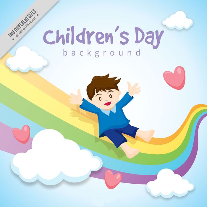 Banner cậu bé vui chơi file vector mẫu CR1179