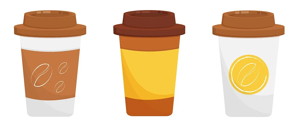 Hình ảnh cốc cafe file vector mẫu KS796