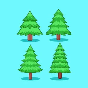 Hình ảnh cây thông file vector mẫu KS719