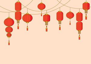 Hình ảnh dây đèn lồng trang trí dịp tết file vector mẫu CR488