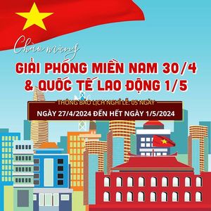 Poster chào mừng ngày lễ 30/4-1/5 file PSD mẫu CR1412