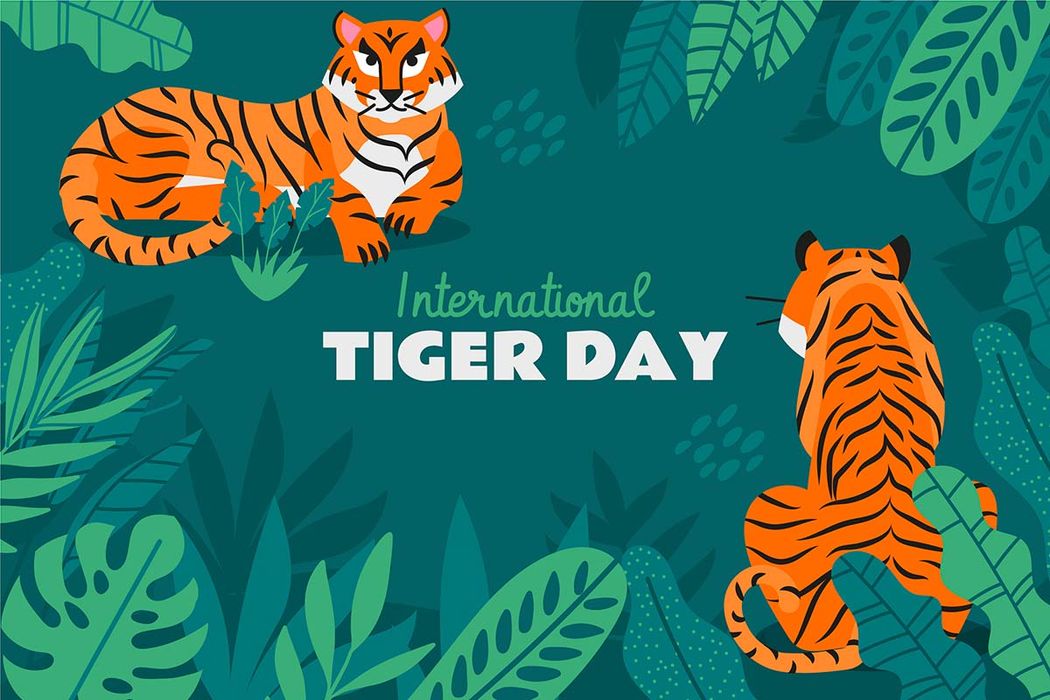 Banner chú hổ trong rừng file vector mẫu CR1530