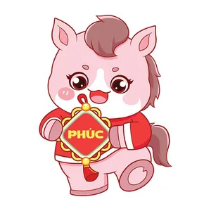 Linh Vật Ngựa Tết Dễ Thương - Minh Họa Vector EPS Độc Đáo