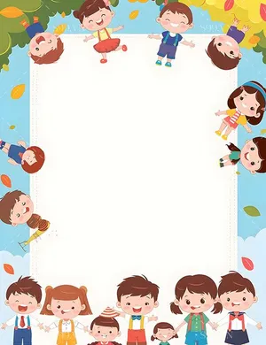 Background bé học tập cùng nhau file JPG mẫu KS214