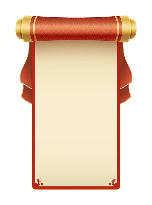 Cuộn thư Tết cổ điển EPS – Thiết kế đồ họa vector chất lượng cao