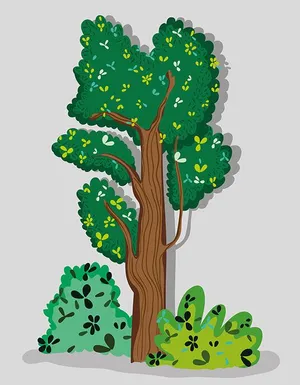 Hình ảnh cây xanh file vector mẫu KK29