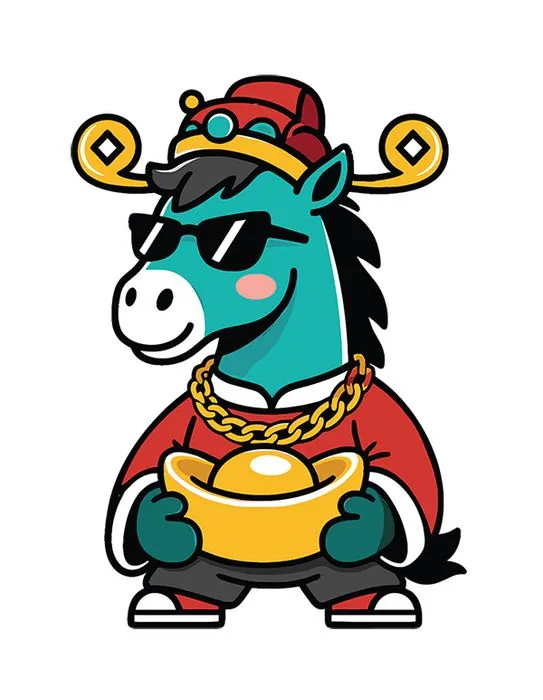 Linh Vật Ngựa Tết Bính Ngọ 2026 - Hình Minh Họa Vector EPS