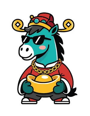 Linh Vật Ngựa Tết Bính Ngọ 2026 - Hình Minh Họa Vector EPS