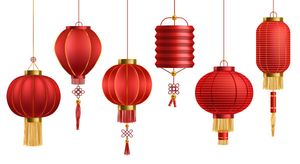 Đèn lồng màu đỏ trang trí trong ngày lễ tết file vector mẫu CR295