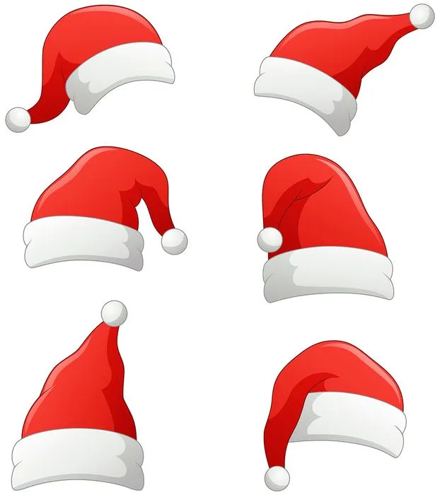 Bộ sưu tập chiếc mũ ông già noel file vector mẫu CR1819