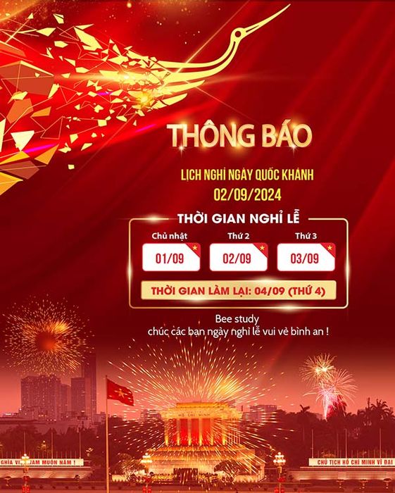 Poster lịch nghỉ lễ Quốc khánh 2-9 file PSD mẫu CR1018
