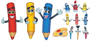 Bộ sưu tập cây bút chì file vector mẫu HH8