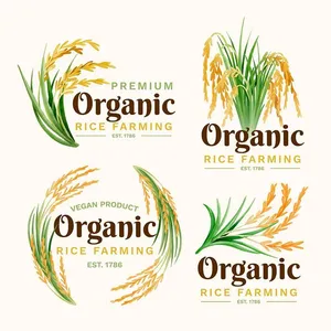 Hình ảnh bông lúa file vector mẫu KS895