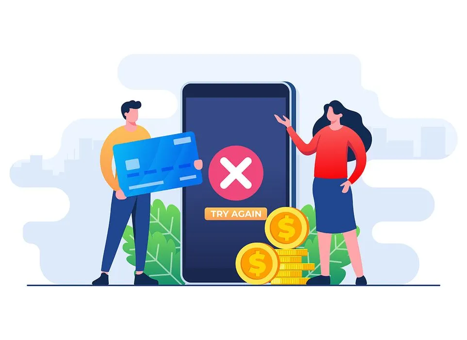 Hình ảnh cảnh báo lừa đảo tiền qua thẻ ngân hàng file vector mẫu LD20