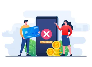 Hình ảnh cảnh báo lừa đảo tiền qua thẻ ngân hàng file vector mẫu LD20