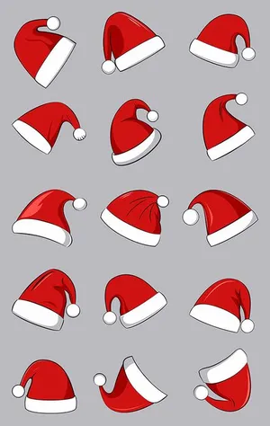 Hình ảnh mũ ông già noel file vector mẫu CR1747
