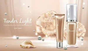 Banner Mỹ Phẩm Nền Tảng 'Tender Light' - Thiết Kế Sang Trọng