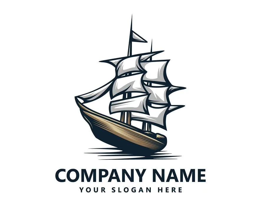 Hình ảnh cánh thuyền buồm ra khơi file vector mẫu HH225