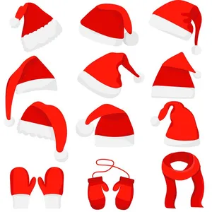 Bộ sưu tập chiếc mũ ông già noel file vector mẫu CR1836