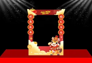 Khung Chụp Ảnh Tết Nguyên Đán 2024 - Khung Cung Chúc Tết Vector