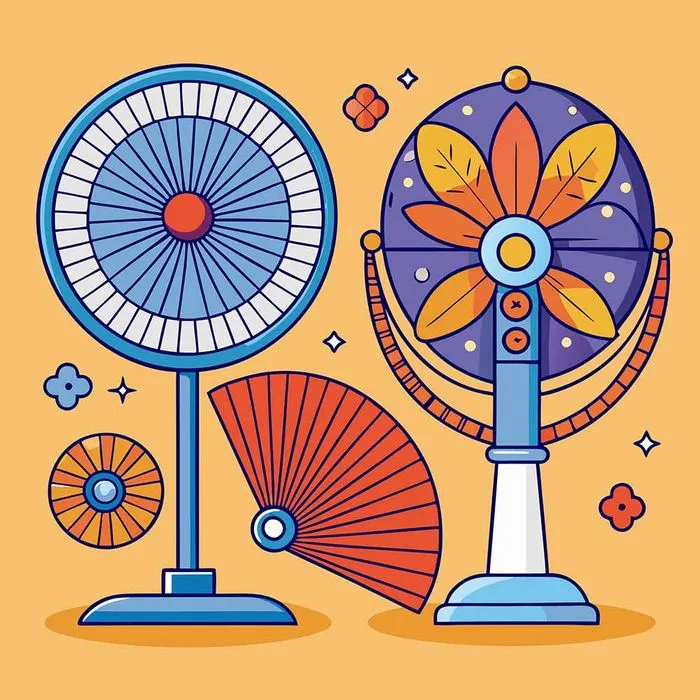 Hình ảnh cái quạt điện file vector mẫu OC93