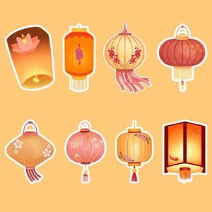 Bộ sưu tập đèn lồng trang trí dịp tết nhiều hình dạng file vector mẫu CR496