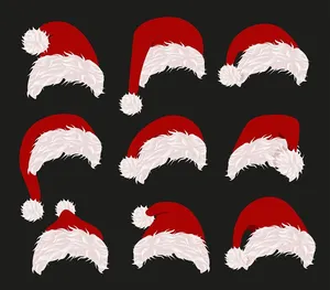 Hình ảnh chiếc mũ ông già noel file vector mẫu CR1839