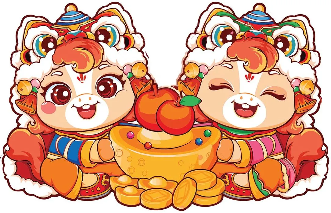 Linh Vật Ngựa Tết Nguyên Đán Dễ Thương - Minh Họa Vector EPS