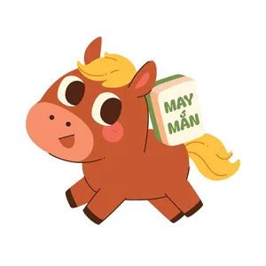 Linh Vật Chú Ngựa Tết Bính Ngọ 2026 Dễ Thương - Hình Minh Họa Vector