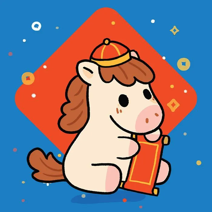 Linh Vật Ngựa Tết Bính Ngọ 2026 - Hình Minh Họa Vector Đáng Yêu