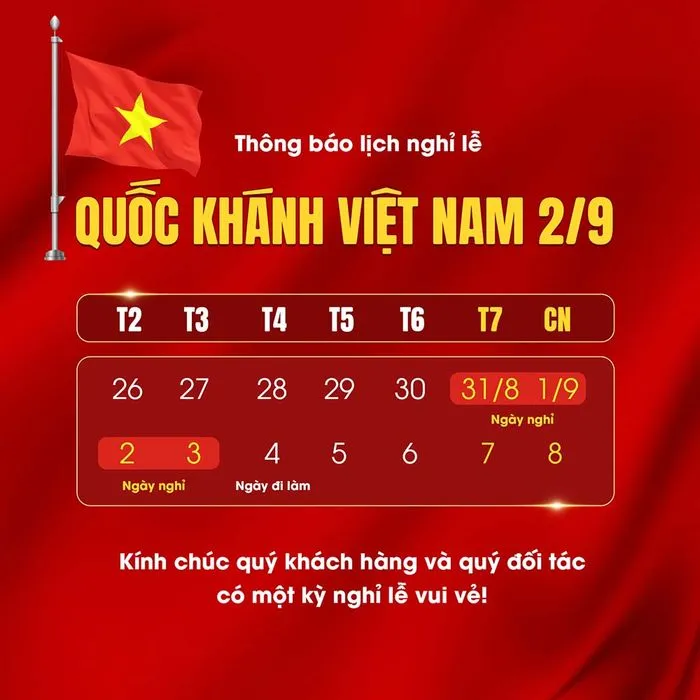 Banner thông báo lịch nghỉ lễ quốc khánh 2-9 file PSD mẫu KT89
