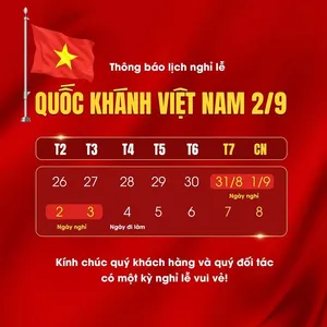 Banner thông báo lịch nghỉ lễ quốc khánh 2-9 file PSD mẫu KT89