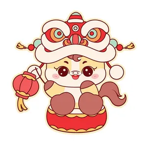 Linh vật Ngựa Tết Nguyên Đán Dễ Thương - Minh Họa Vector EPS