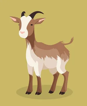 Hình ảnh minh họa chú dê file vector mẫu KS571