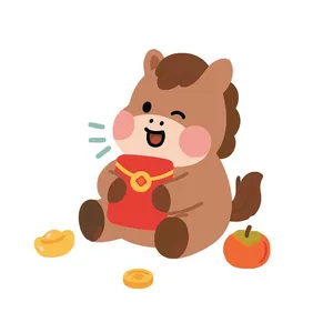 Linh Vật Ngựa Tết Bính Ngọ 2026 - Hình Minh Họa Vector Dễ Thương