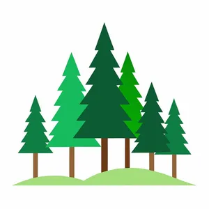 Hình ảnh cây thông file vector mẫu KS732