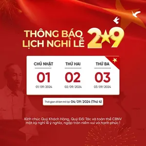 Banner thông báo lịch nghỉ lễ quốc khánh file PSD mẫu KT69