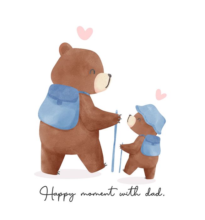 Hình ảnh mẹ con nhà gấu file vector mẫu CR13