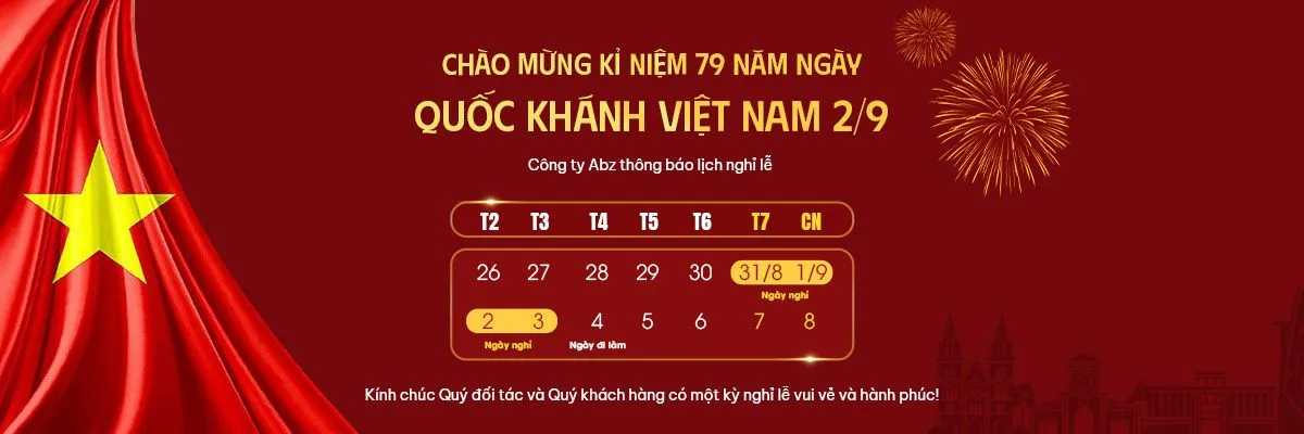Banner thông báo lịch nghỉ lễ quốc khánh 2-9 file PSD mẫu KT90