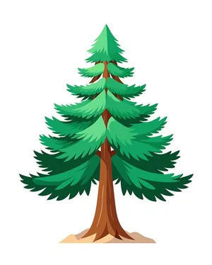 Hình ảnh cây thông file vector mẫu KS748