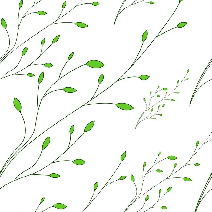 Cành Lá Xanh Tối Giản – Hình Minh Họa Vector EPS Đa Năng