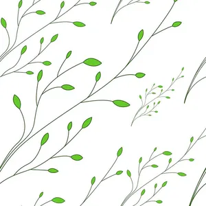 Cành Lá Xanh Tối Giản – Hình Minh Họa Vector EPS Đa Năng