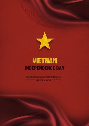 Poster chào mừng ngày quốc khánh 2-9 nền màu đỏ file PSD mẫu CR1362