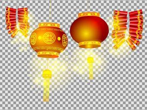 Hình ảnh đèn lồng trang trí dịp tết cổ truyền file vector mẫu CR417