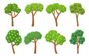 Hình ảnh cây xanh file vector mẫu KK85